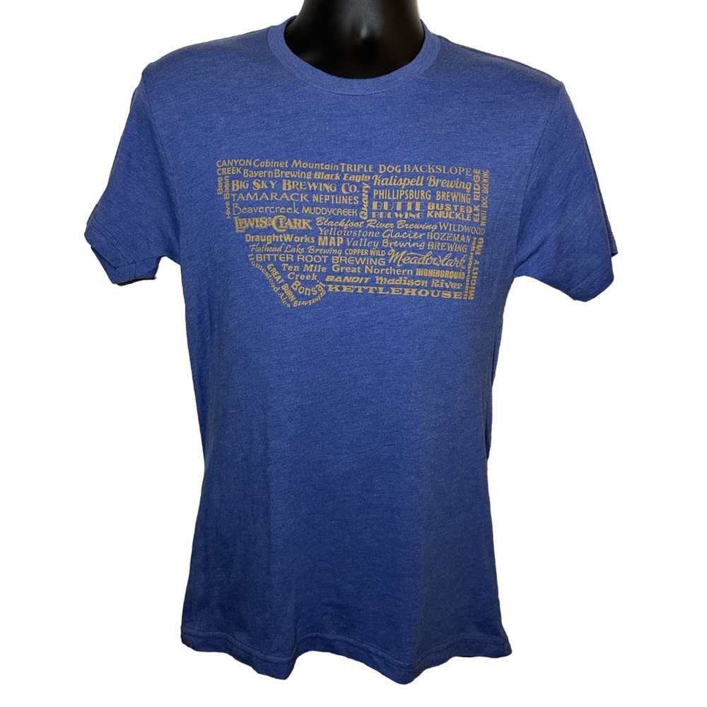 Blue Montana Breweries Graphic T-Shirt